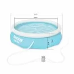 Piscina gonflabila BestWay Fast Set, Ø 305 cm, H 76 cm este ideala pentru a te racorii alaturi de familie in zilele toride de vara.